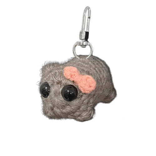 Meme Sad Hamster Plush Toy Sad Hamster Key Chain Keychains Ring for Accessories Bag Funny Pendant Keyring Jewelry Fans Gifts